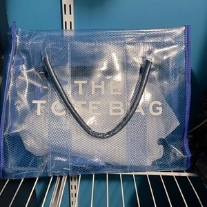 Transparent shoulder/crossbody with strap bag blue, black, neon green availcolor